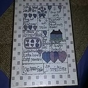 Picture of love and happiness wood